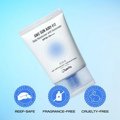JUMISO Awe-Sun Airy-fit Daily Moisturizer with Sunscreen – зволожуючий крем з SPF 50+ PA++++