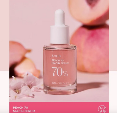 Anua Peach 70 Niacin Serum – освітлююча сироватка з персиком і ніацинамідом 5%
