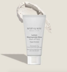 Mary&May Lemon Niacinamide Glow Wash off Pack 125g – глиняна маска з ніацинамідом: