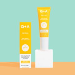 Q+A Peptide Anti-Ageing Daily Sunscreen – сонцезахисний крем з пептидами SPF 50 PA++++