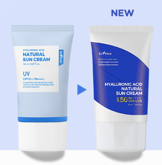 Isntree Hyaluronic Acid Natural Sun Cream – мінеральний сонцезахисний крем SPF 50