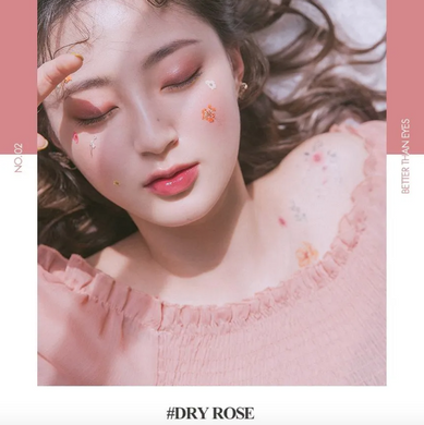 rom&nd Better Than Eyes 02 Dry Rose – палетка тіней