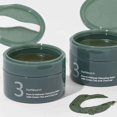 Numbuzin No.3 Pore & Makeup Cleansing Balm With Green Tea And Charcoal – гідрофільний бальзам для очищення макіяжу і пор