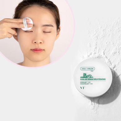 VT Cosmetics Cica No Sebum Mild Powder &ndash; прозора матуюча пудра для обличчя