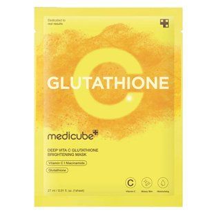 Medicube Deep Vita C Glutatihione Brightening Mask &ndash; тканинна маска з вітаміном С та глутатіоном для освітлення та сяйва