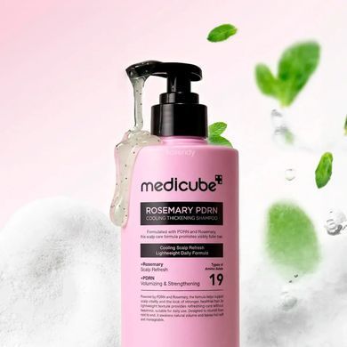 Medicube Rosemary PDRN Cooling Thickening Shampoo &ndash; охолоджувальний шампунь для об&rsquo;єму та візуальної щільності волосся з розмарином і полінуклеотидами