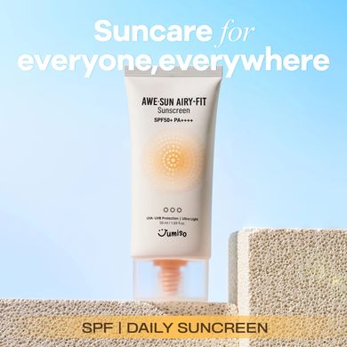 Jumiso Awe-Sun Airy-Fit Sunscreen – сонцезахисний крем з сучасними фільтрами SPF50+ PA++++