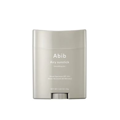 Abib Airy Sunstick Smoothing Bar – водостійкий напівматовий сонцезахисний стік SPF 50+ PA++++