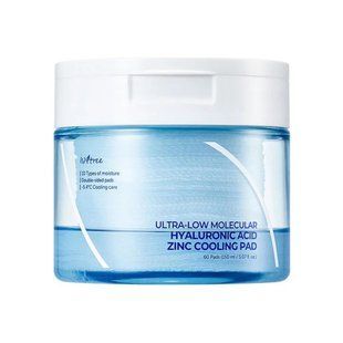 Isntree Ultra-low Molecular Hyaluronic Acid Zinc Cooling Pad &ndash; охолоджуючі тонер-пади з цинком та гіалуроновою кислотою