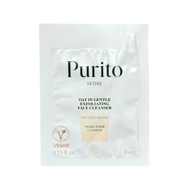 Purito Seoul Oat In Gentle Exfoliating Face Cleanser &ndash; маска-пінка для умивання з часточками вівса
