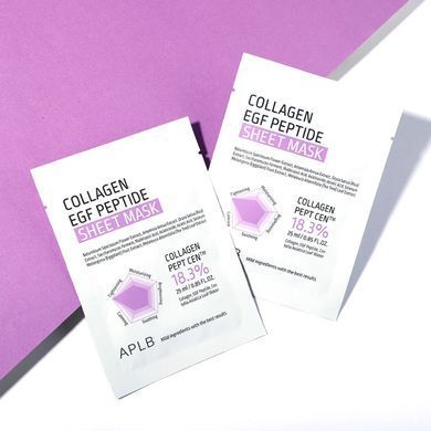 APLB Collagen Egf Peptide Sheet Mask &ndash; тканинна маска для пружності шкіри з пептидами і колагеном