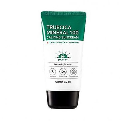 Some By Mi Truecica Mineral 100 Calming Suncream SPF 50PA++++ 50ml — сонцезахисний крем для обличчя (50 мл)