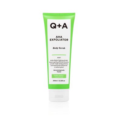 Q+A AHA Exfoliator Body Scrub – скраб для тіла з AHA кислотами