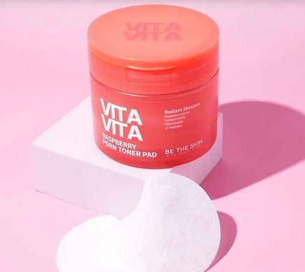 Be The Skin Vitavita Raspberry PDRN Toner Pad &ndash; тонер пади з вітамінами та полінуклеотидами