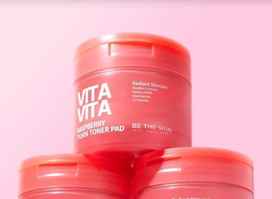 Be The Skin Vitavita Raspberry PDRN Toner Pad &ndash; тонер пади з вітамінами та полінуклеотидами