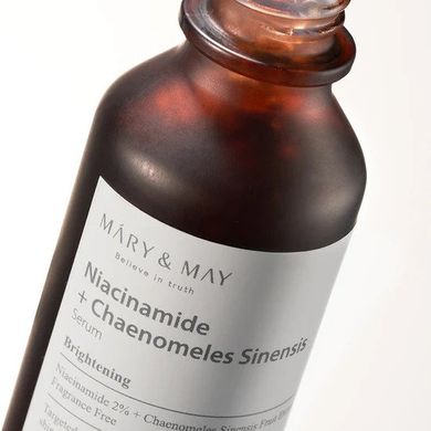 Mary&May Niacinamide + Chaenomeles Sinensis Serum – освітлююча сироватка з ніацинамідом і китайською айвою 30 мл
