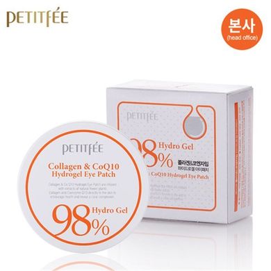 Petitfee Collagen Q-10 Hydrogel Eye Pacth - гідрогелеві патчі з колагеном та коензимом Q10