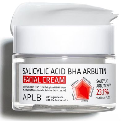APLB Salicylic Acid BHA Arbutin Facial Cream – зволожуючий крем для проблемної та чутливої шкіри
