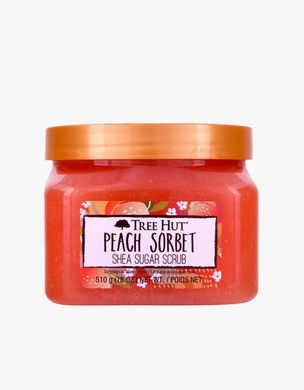 Tree Hut Peach Sorbet Shea Sugar Scrub – цукровий скраб для тіла з ароматом персикового сорбету