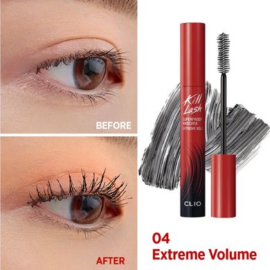 CLIO Kill Lash Super proof Mascara #Extreme Volume – туш для вій для надзвичайного об'єму