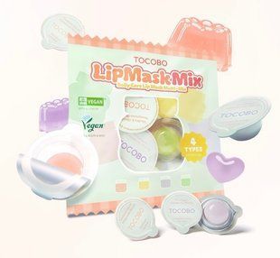 Tocobo Lip Mask Blister &ndash; набір з 4 пробників масок для губ 4х1 мл