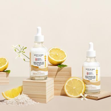 Mary&May Rice Niacin 10% Triple Vitamin Serum &ndash; освітлювальна сироватка з ніацинамідом 10% і рисом