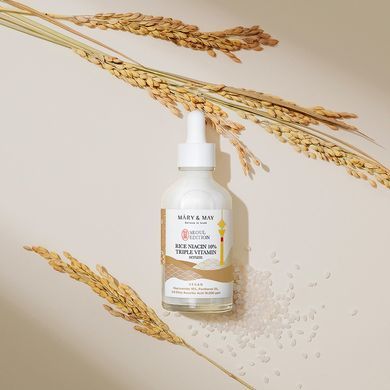 Mary&May Rice Niacin 10% Triple Vitamin Serum &ndash; освітлювальна сироватка з ніацинамідом 10% і рисом