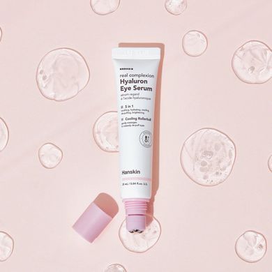 Hanskin Real Complexion Hyaluron Eye Serum &ndash; зволожуюча сироватка під очі з масажером-аплікатором