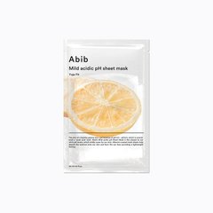 Abib Mild Acidic pH Sheet Mask Yuja Fit – освітлююча тканинна маска з екстрактом юдзу