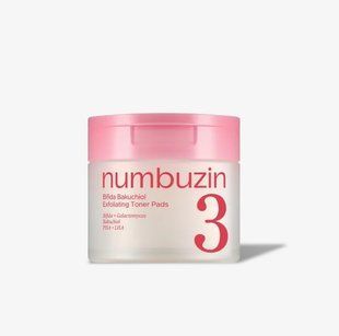 Numbuzin No.3 Bifida Bakuchiol Exfoliating Toner Pads &ndash; тонер-пади з бакучіолом