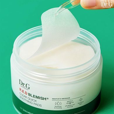 Dr.G R.E.D Blemish Clear Soothing Pads &ndash; тонер-пади з центеллою для проблемної шкіри 70 шт