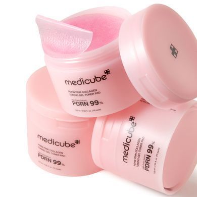 Medicube PDRN Pink Collagen Toning Gel Toner Pad &ndash; тонізуючі гелеві педи з полінуклеотидами та колагеном