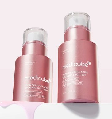 Medicube PDNR Pink Collagen Exosome Shot 7500 &ndash; регенеруюча сироватка з полінуклеотидами, екзосомами та спікулами